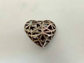 Heart Wire in Polished Bronzed Silver Steel