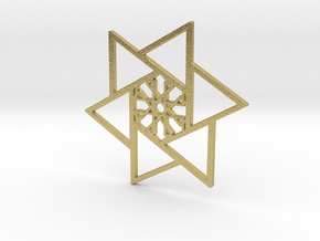 6p Star Pendant in Natural Brass