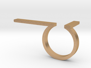Minimal Double Line Ring in Natural Bronze: 4.5 / 47.75