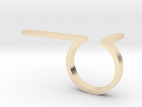 Minimal Double Line Ring in 14k Gold Plated Brass: 4.5 / 47.75