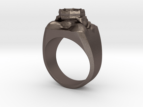 Summoner's Ring in Polished Bronzed Silver Steel