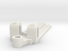 20mm Wide, 50mm long Front End, extended guide in White Natural Versatile Plastic