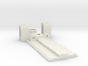 25mm Wide, 50mm long Front End, standard guide in White Natural Versatile Plastic