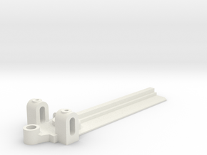 25mm Wide, 75mm long Front End, extended guide in White Natural Versatile Plastic