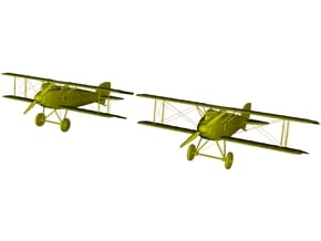 1/285 scale Albatros D.III WWI biplanes x 2 in Tan Fine Detail Plastic