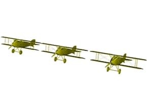 1/285 scale Albatros D.III WWI biplanes x 3 in Tan Fine Detail Plastic