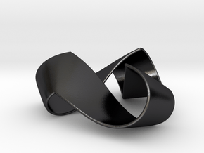 Folded Trigram in Polished and Bronzed Black Steel: Small