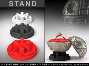 STAND - To the "Black Star Ring Box" in Black Natural Versatile Plastic