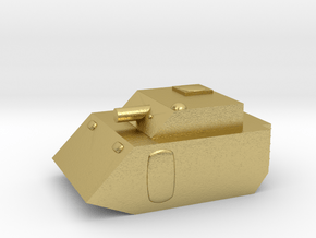 Fox2 Small Grav Tank 1:100 15mm in Natural Brass