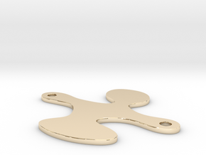 Qlonee Plate 20mm Holes V2 in 14k Gold Plated Brass