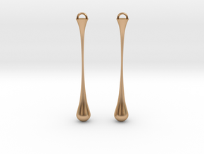 Falling Drops Earrings in Polished Bronze