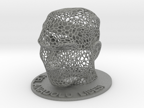 Customizable Name Plate in voronoi Ataturk bust in Gray PA12