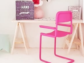 1:12 Chair complete 2 in Pink Processed Versatile Plastic