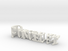 3dWordFlip: Poncelet/Christian in White Natural Versatile Plastic