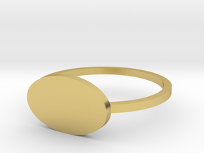 Ellipse 16.00mm in Polished Brass