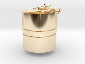 Christmas-napking holder in 14k Gold Plated Brass