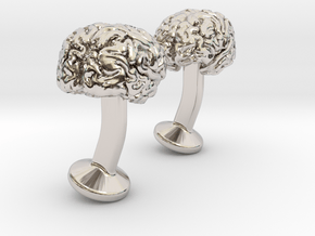 Brain Cufflinks in Platinum