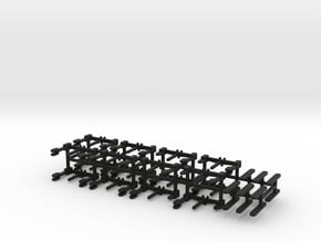 HO Scale Reading T1 suspension parts in Black Natural Versatile Plastic