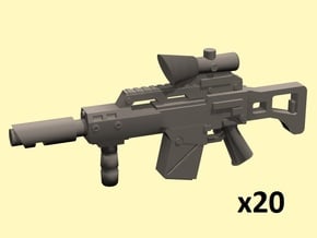 28mm laser rifles g36 acog x20 in Smoothest Fine Detail Plastic