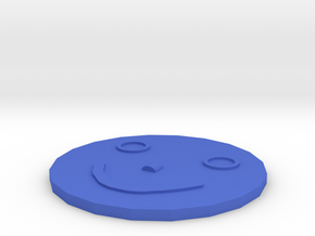 Smiley coaster in Blue Processed Versatile Plastic