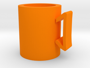 cup in Orange Processed Versatile Plastic