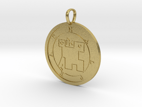 Halphas Medallion in Natural Brass
