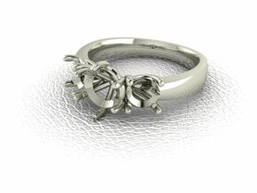Classic Solitaire 9, 1ct centre NO STONES SUPPLIED in 14k White Gold