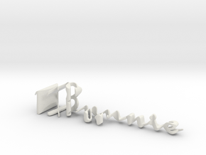 3dWordFlip: Bunnie/Williams in White Natural Versatile Plastic