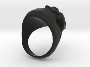 Skull Big Ring in Black Natural Versatile Plastic: 8.5 / 58
