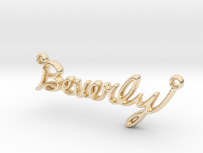 Beverly Script First Name Pendant in 14K Yellow Gold