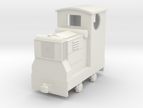 7mm scale Ruston 18hp diesel with Cab in White Natural Versatile Plastic