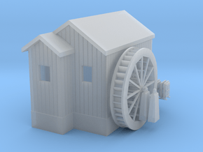 'N Scale' - Water Wheel House in Smooth Fine Detail Plastic