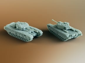 Black Prince (A43) British Tank Scale: 1:144 in Tan Fine Detail Plastic