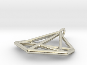Triangle Pendant in 14k White Gold