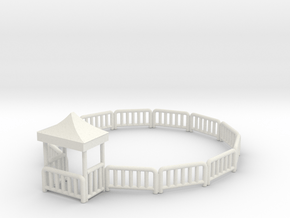 hampton fence with new style gate in White Natural Versatile Plastic