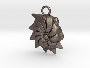 Cristellaria Ornament - Science Gift in Polished Bronzed-Silver Steel
