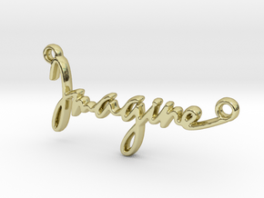 "Imagine" a strong word, a universal song. in 18k Gold Plated Brass