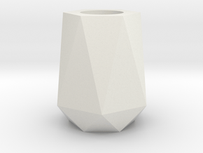 Modern Vase 01 in White Natural Versatile Plastic: Medium