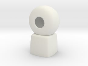 Cosplay Pendant Bell Cap in White Natural Versatile Plastic