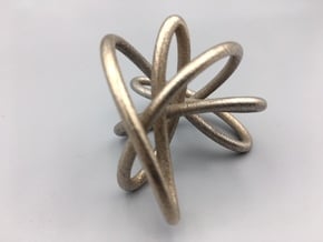 Steel Miller Petal Knot in Polished Bronzed-Silver Steel
