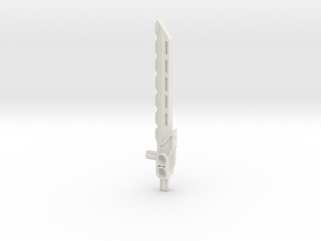 Bladed Tonfa/Sword in White Natural Versatile Plastic