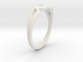 Crown Ring in White Premium Versatile Plastic