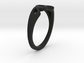 Crown Ring in Black Premium Versatile Plastic