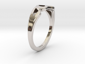Crown Ring in Rhodium Plated Brass