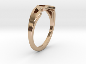 Crown Ring in 14k Rose Gold Plated Brass