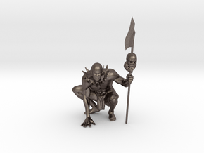 Tribal Man in Polished Bronzed-Silver Steel