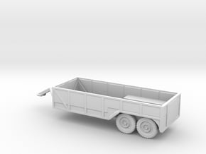 1/100 Scale 6x6 Jeep Open Cargo Trailer in Tan Fine Detail Plastic