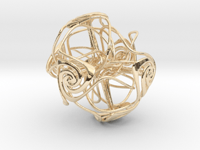 Swirly  in 14K Yellow Gold: Large