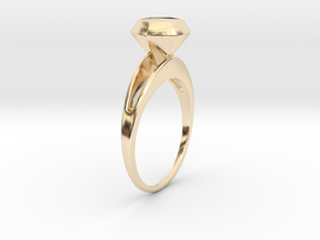 The Diamond in 14k Gold Plated Brass