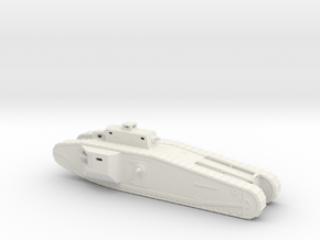 1/100 Scale Mark VIII International Tank in White Natural Versatile Plastic